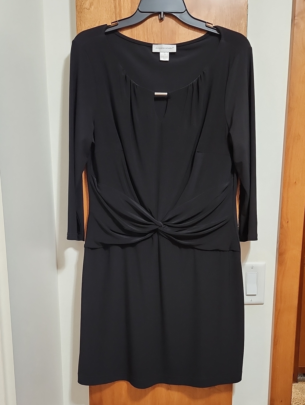 Christopher & Bank 3/4 Sleeve  Size 12 Black Dress